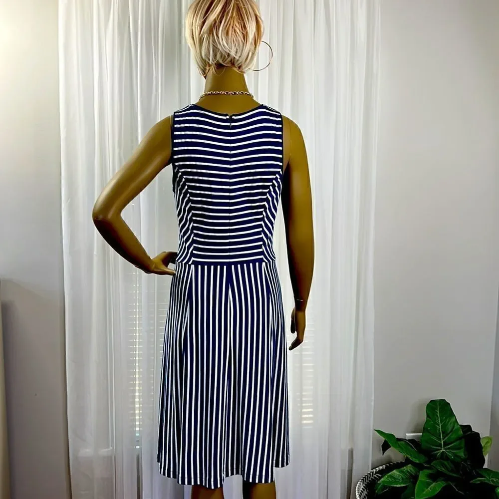 Banana Republic Sleeveless Stripe Dress Size 10